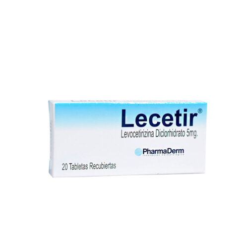Lecetir Levocetirizina Diclorhidrato 5 mg 20 Tabletas